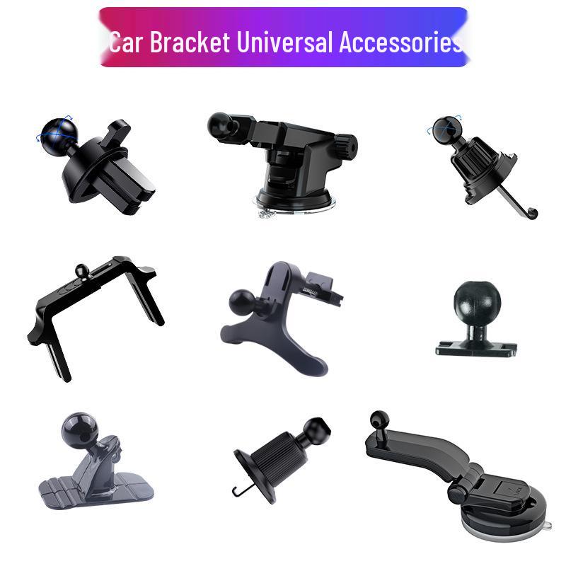 Universal Car Phone Holder: Suction Cup, Vent Clip, Adhesive Tripod for Flat Surfaces