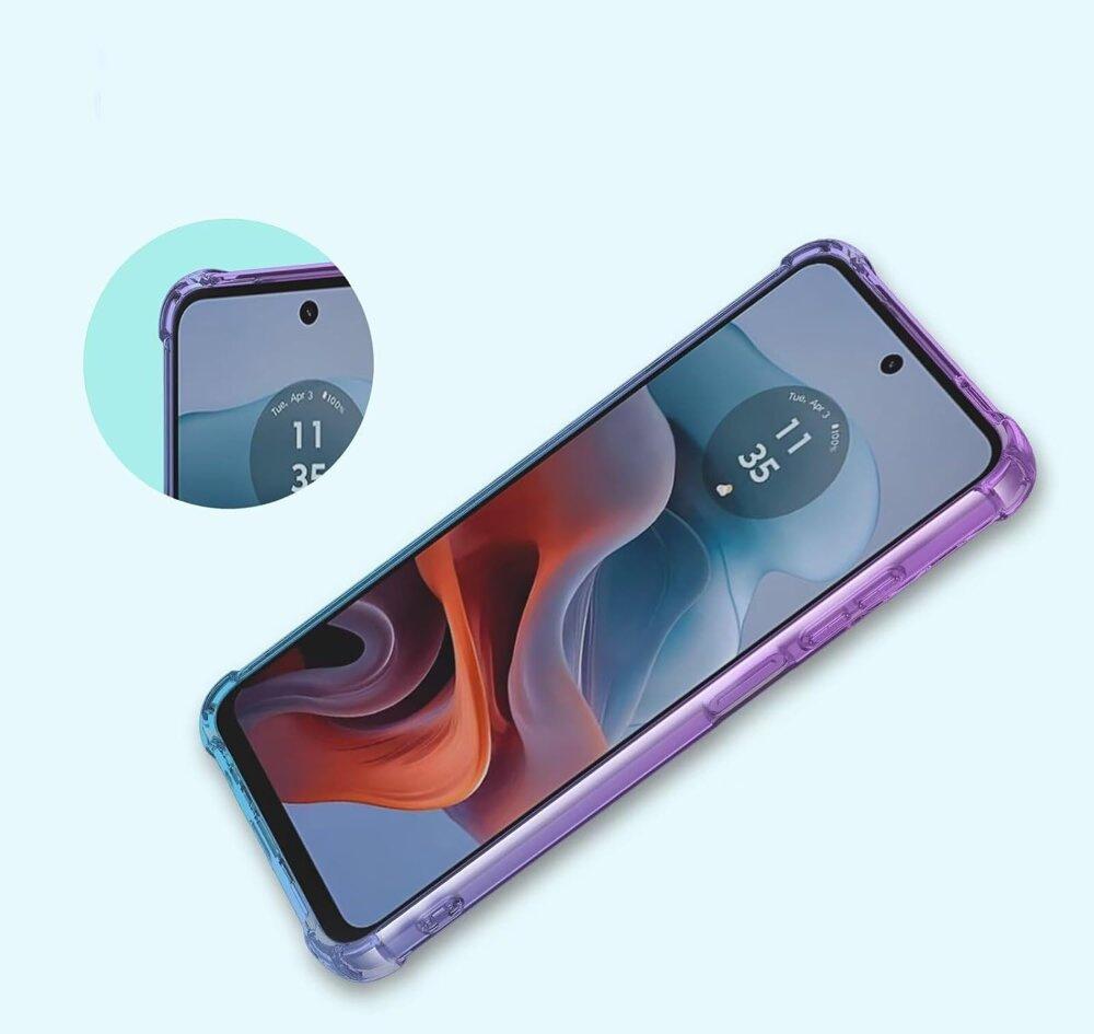 Gradient Dropproof Case for Motorola Edge 50 Fusion 5G, Purple/Blue