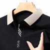 Spring Autumn Men's Business Casual Long Sleeved Shirt Solid Color Polo Shirt Breathable Comfortable Versatile Top