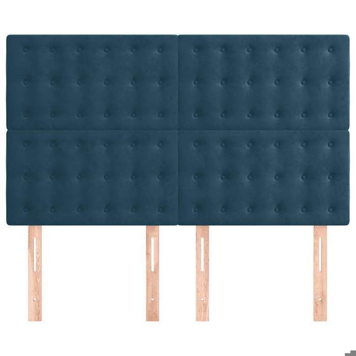 Maison Exclusive - Tête de lit Bleu foncé 144 x 5 x 118/128 cm Velours