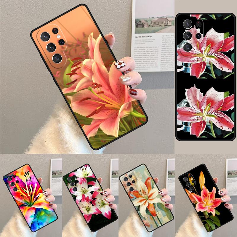 Colorful Flower Lily Phone Case for Samsung Galaxy note 10 pro S26 Ultra S23 S24 FE S25 S21 S22 PLUS shockproof Cove