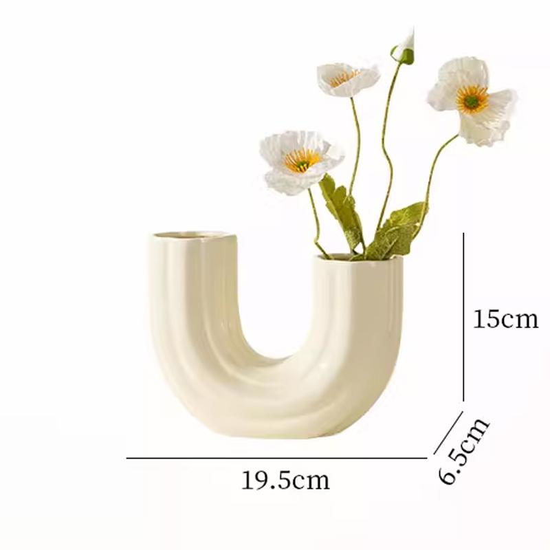 

Скандинавский современный U-образный абстрактный арт-ваза украшения гостиная тумба под телевизор ваза для сухих цветов современные аксессуары для украшения дома