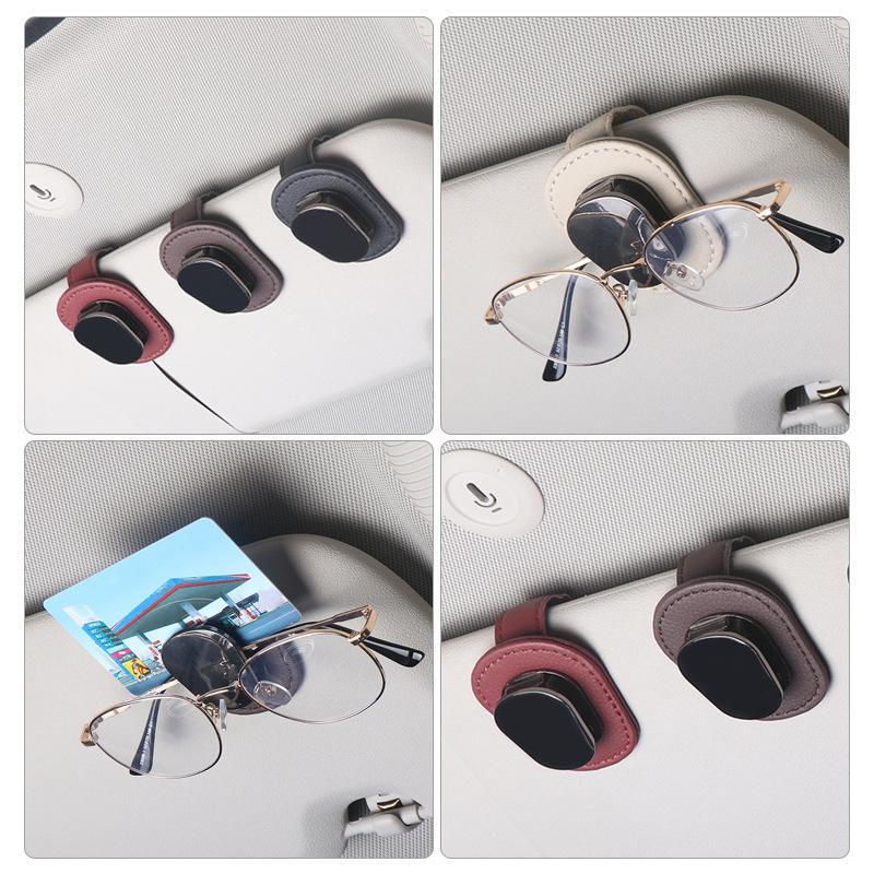 CAPR9 Car Glasses Clip Sun Visor Storage Clamp Ticket Card for Skoda Fabia Yeti Rapid Kodiaq Mk3 A4 A6 A7 Kamiq Karoq Vrs Accessories