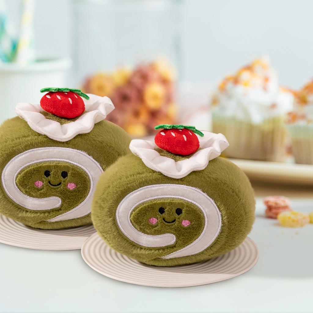 Cute Strawberry Matcha Chocolate Interested Roll Doll, Cartoon Gift Plush Toy Doll