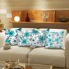 Blue and White Decorative Pillowcase, Ultra-soft Polyester Material Living Room Sofa Backrest Car Pillowcase Home Decoration