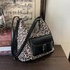 Large capacity bag women's new backpack leopard print travel backpack commuter shoulder messenger bag tide