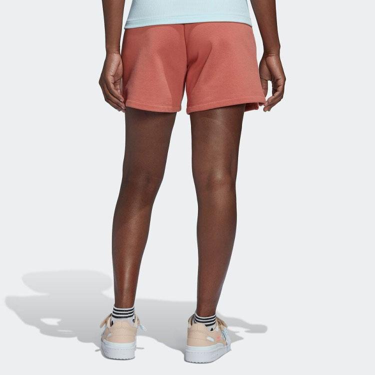 Adidas Originals Trefoil Logo Decal Casual Straight Shorts Women Bottoms Pink HM1793