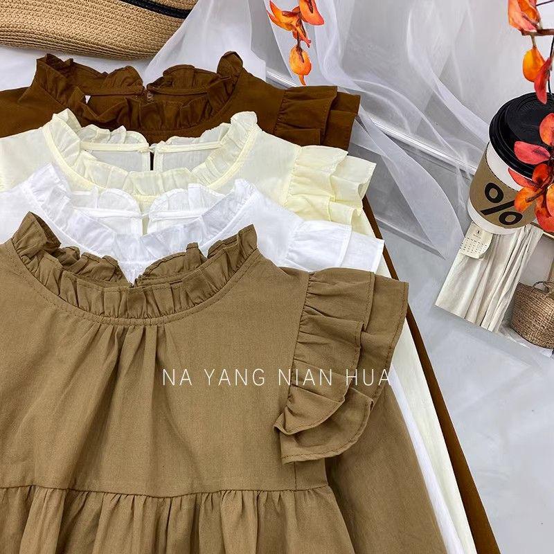 Damen Retro Französisches Langarmhemd mit Rüschenkragen - Autumn Slim Fit