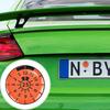 2Pcs 3D Gel Domed Stickers Vibrant Colors Simple Installation Universal Car License Plate Seal Badge Stickers