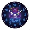 Gaming Room Wall Clock Decorative Practical Durability Convenient Gift Ornament Unique Silent Round