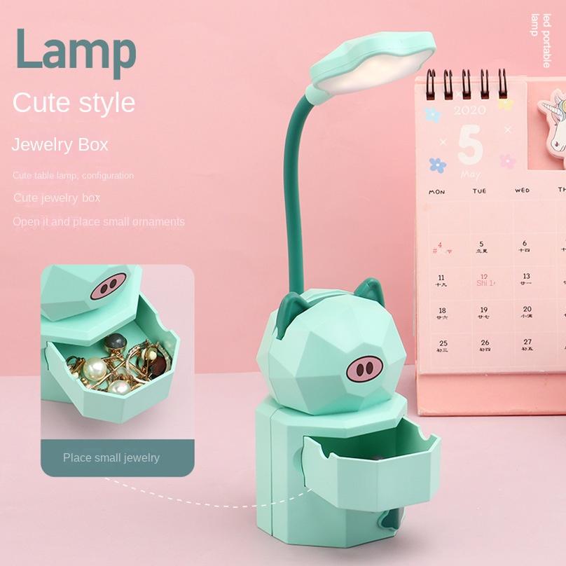 1pcs Cute Animal LED Desk Lamp Foldable Dimmable Table Light Temperature Adjustable Learning Portable Lamp