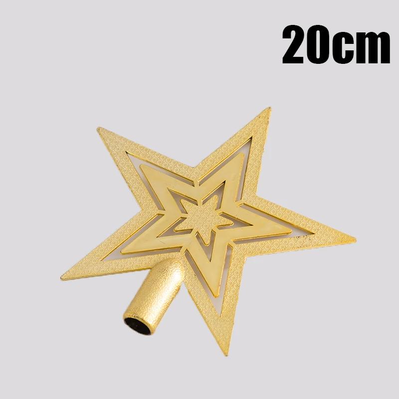 20PCS Christmas Tree Toppers Pentagram Accessories Electroplated Tree Toppers Garland Accessories Christmas Decorations