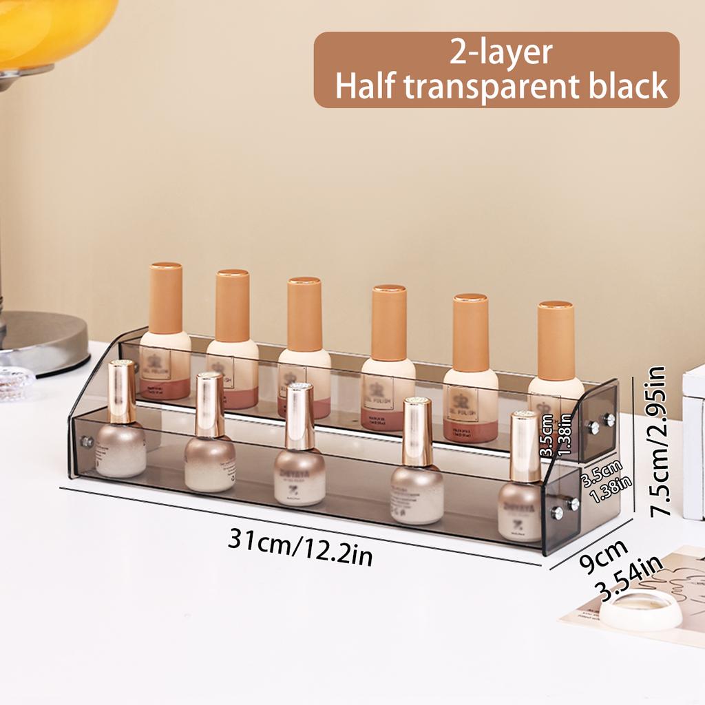 1pc multi-function 2/3/4/5/6/7 layer acrylic nail polish display shelf cosmetics shelf lipstick shelf nail polish storage shelf