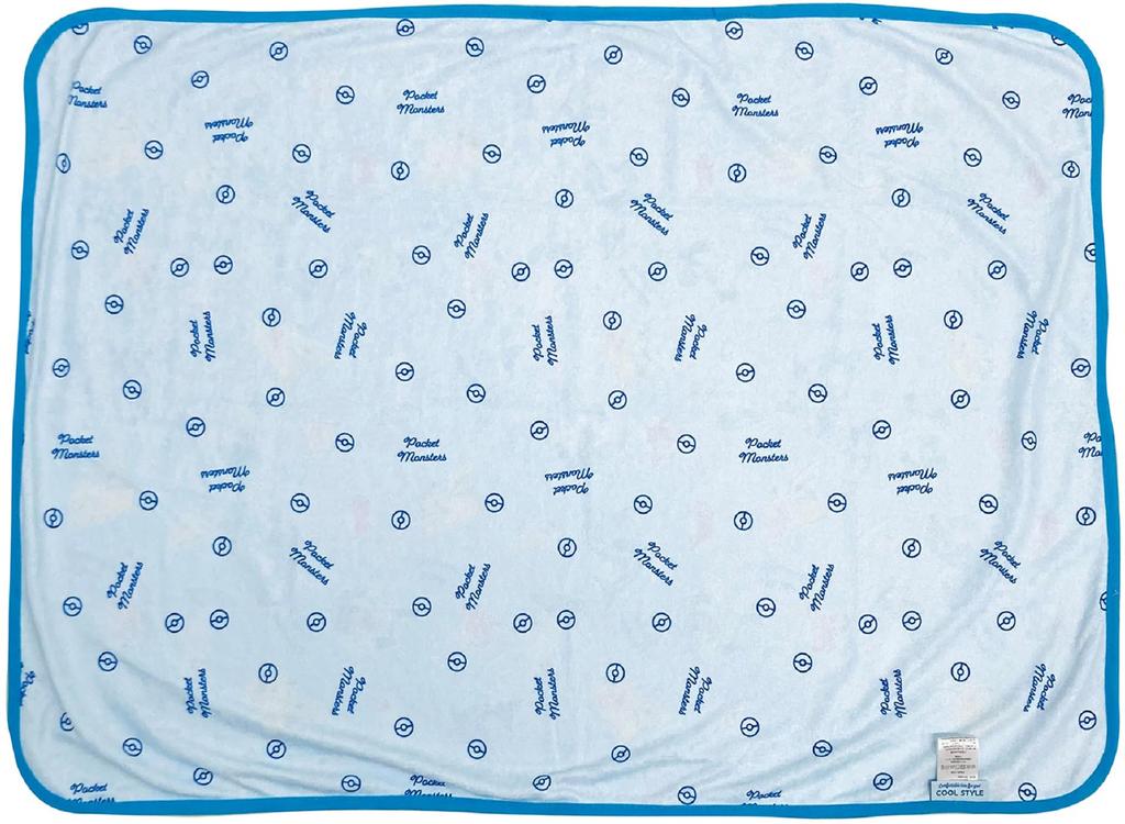 MORIPiLO Pokemon Summer Towel Blanket (Pikachu Cool Blanket) Cute Cooling 70x100cm Blue Pokemon Characters: Sharitatsu, Seagull, and Nami Dolphin