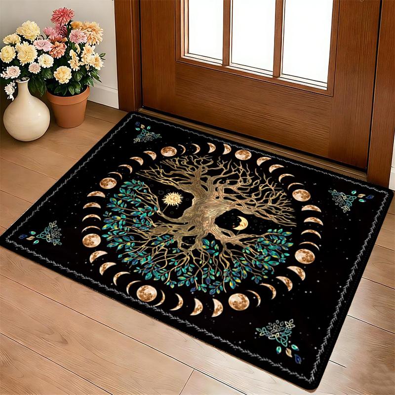 Moon Tree Living Room Nonslip Area Rug Soft Carpet For Bedroom Game Playroom Sofa Office Home Decor Doormat Christmas Gift C9301125