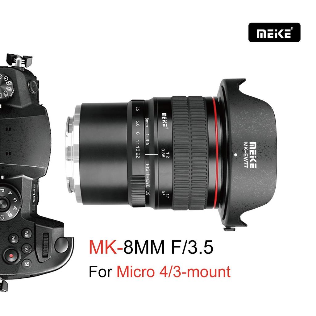 Meike MK 8mm Fisheye Lens for Micro Four Japanese Instruction Manual Part Number 19840005 F3.5 Thirds, Included,