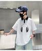Boys' short sleeved summer clothes 2026 new item, CUHK boys' summer letter printed T-shirt, thin base shirt