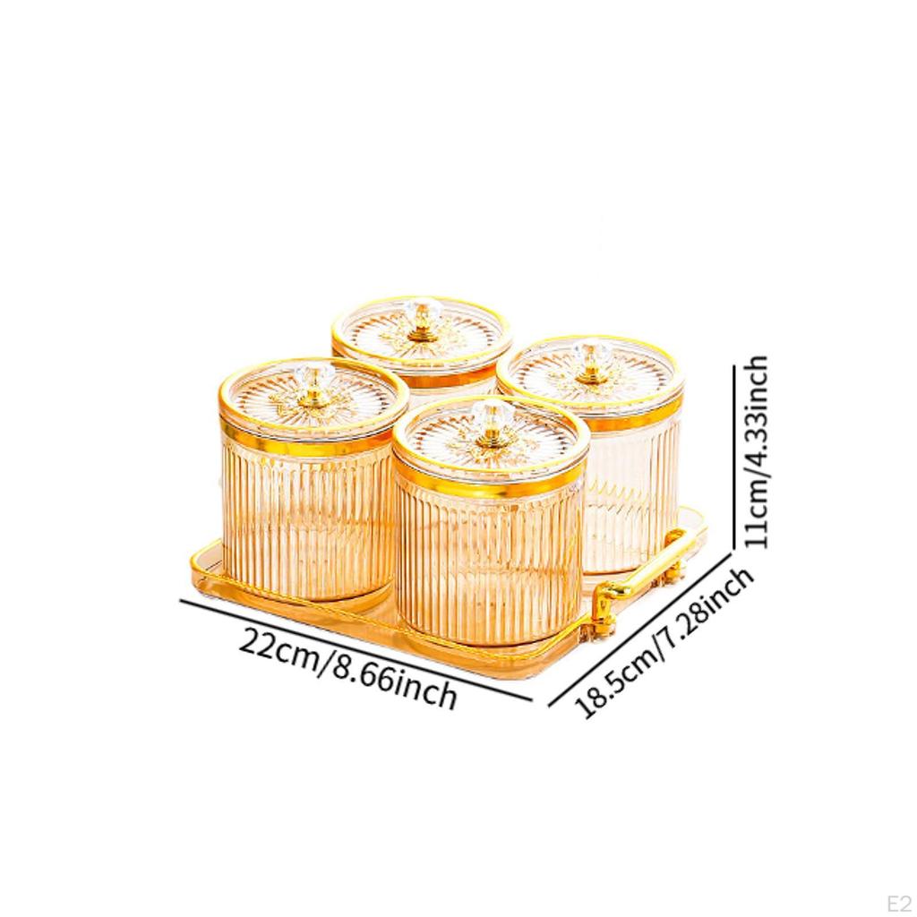 Dried Fruit Plate Airtight Pantry Jar Food Storage Box Kitchen Round Sealed Container