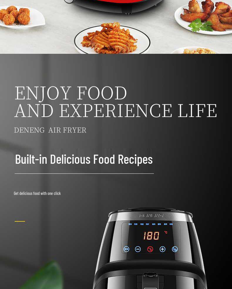 Smart Dual-Basket Air Fryer Oven: Large-Capacity, Oil-Free, Multi-Functional Model for Effortless French Fries Cooking.