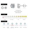 MODIAN Dazzling D Moissanite 925 Silver Round Pendant Necklace Stud Earrings For Women Wedding Fine Jewelry Set