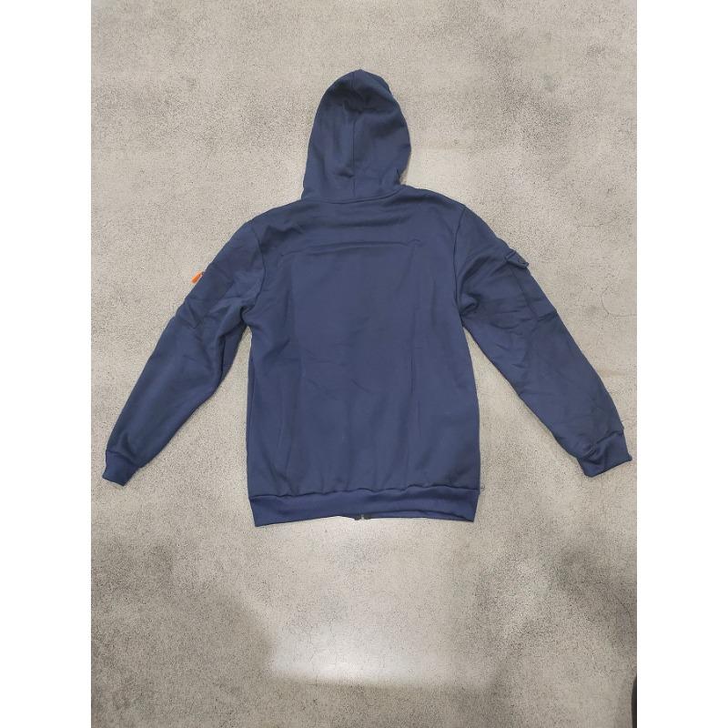 Men Loose Plus Size Zip Up Hooded Fleece Lined Casual Sports Open Front Hoodie Jacket