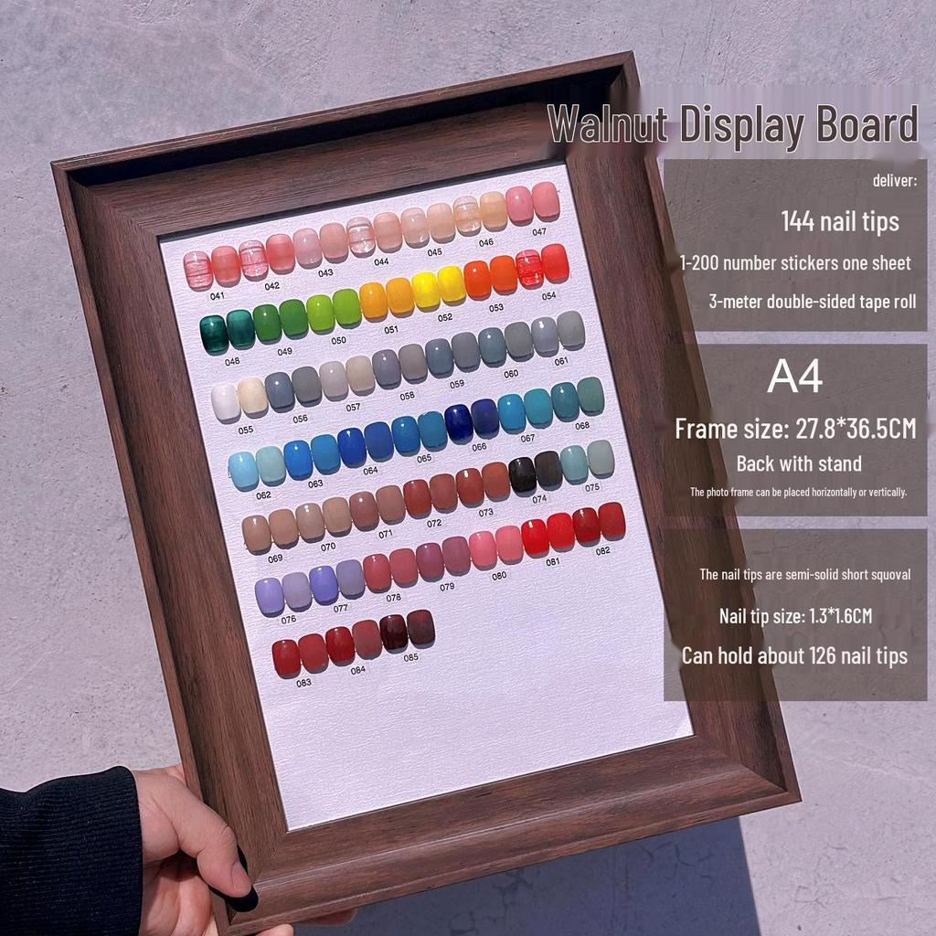 Retro Style Wood Display Board for Nail Art and Gel Polish Color Chart