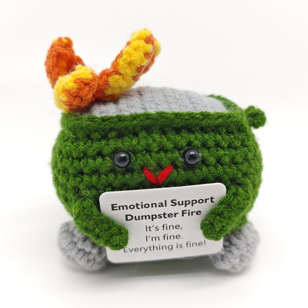 1pc Emotional Support Gifts, Handmade Creative Plush Desktop Decoration Ornaments,