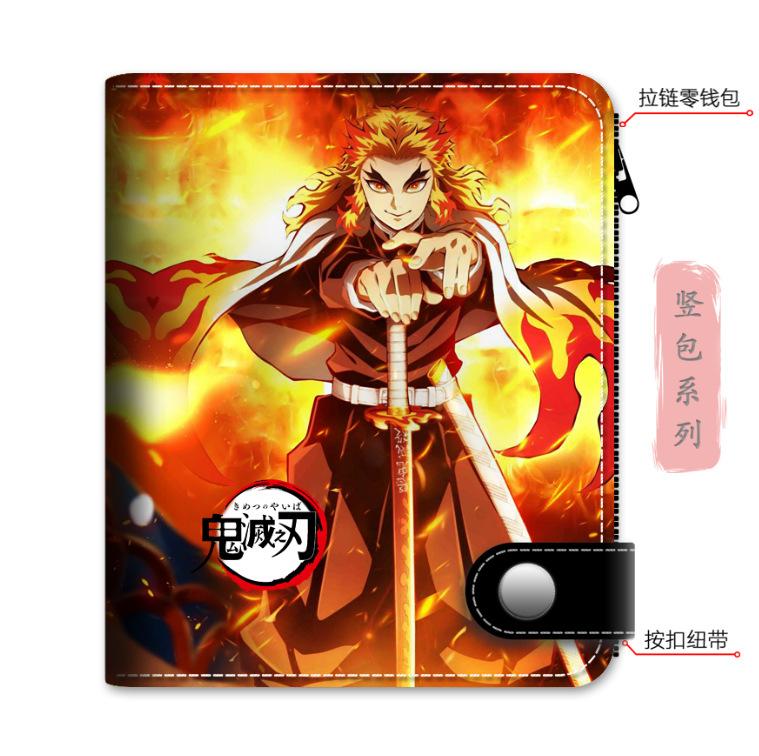 Japan cartoon comics Demon Slayer Stylish Vertical Bag Card Holder Coin Purse 0027