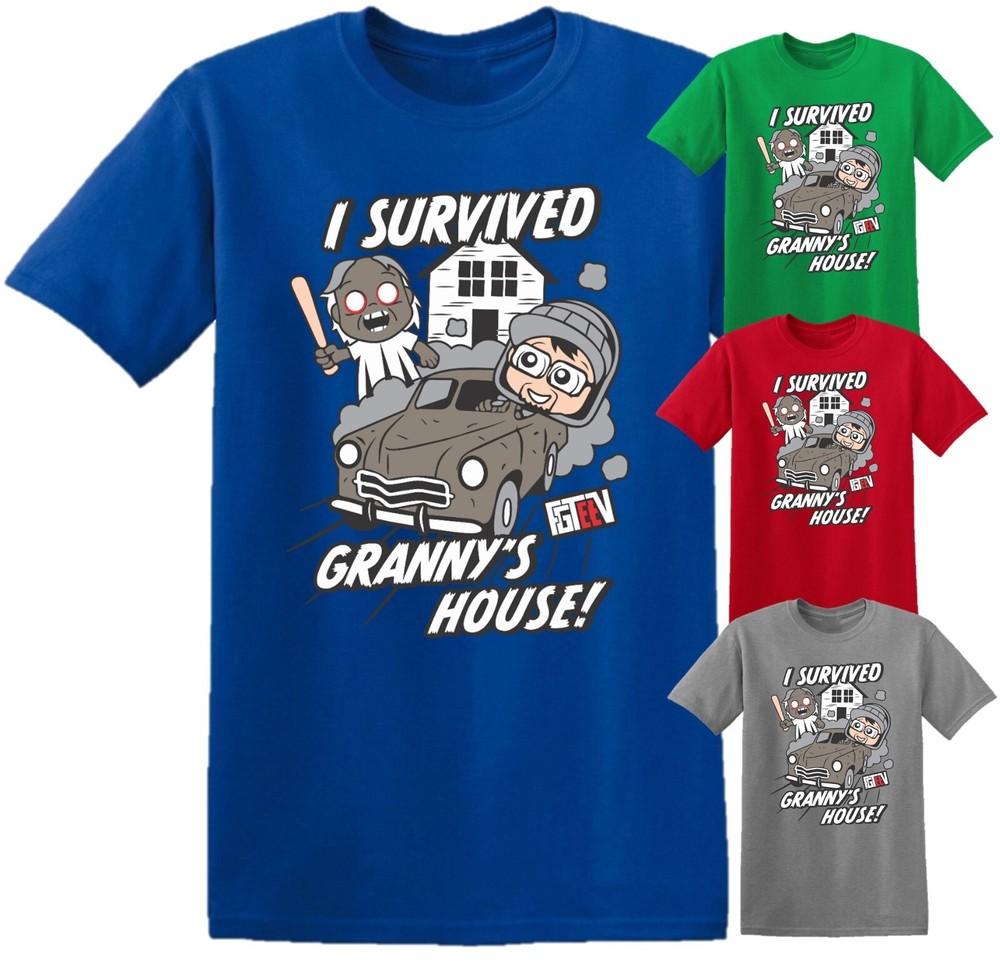 

GURKEY FUNnel Vision Halloween Granny s T-Shirt FGTeeV Gaming Gift Top Kids 4XL