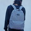 Vans Classic Checkerboard Logo Zip Backpack Unisex Backpacks Black White VN0A5KI1Y28