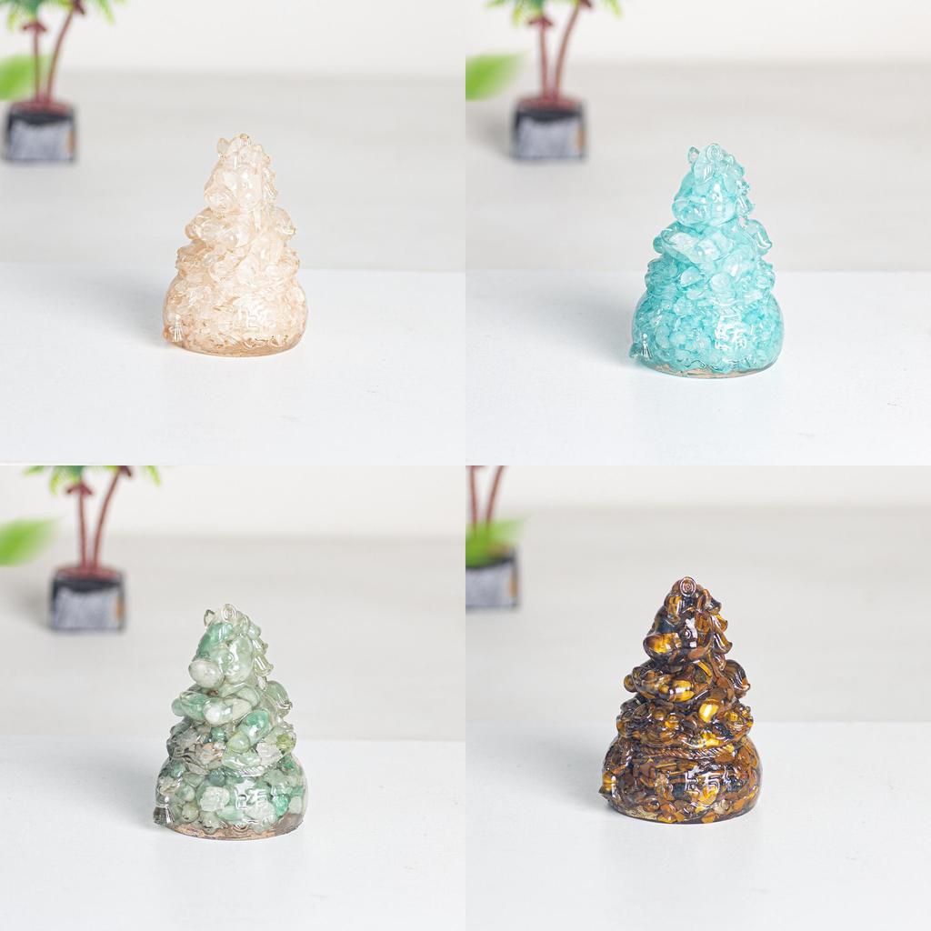 Natural Crystal Pebbles Resin Decor For Office Desk And Home Living Room