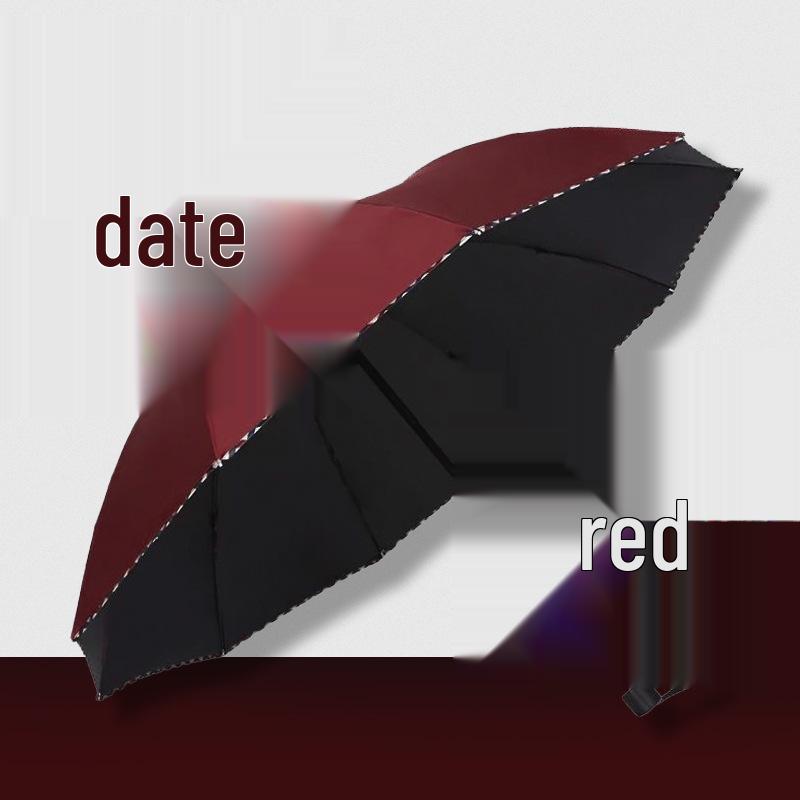 Extra Large Black Glue Edge Business Umbrella - 10 Ribs, British Style, Rain & Sun Protection, Customizable Logo, Perfect for Gifting & Advertising