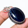 Sodalith Edelstein Handgefertigt 925 Sterlingsilber Schmuck Anhänger 2.01" W6G29