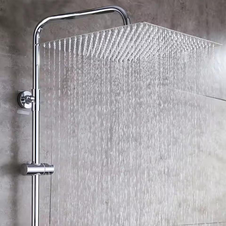 New 8/10/12Inch Rainfall Shower Heads Stainless Steel Square Showerhead Ultra Thin Waterfall Shower Head Pressurized Shower Head