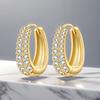 S925 Sterling Silver Golden Minimalist Foundation Earrings Hoop Earrings Women Jewelry Original Trendy Anniversary Gifts