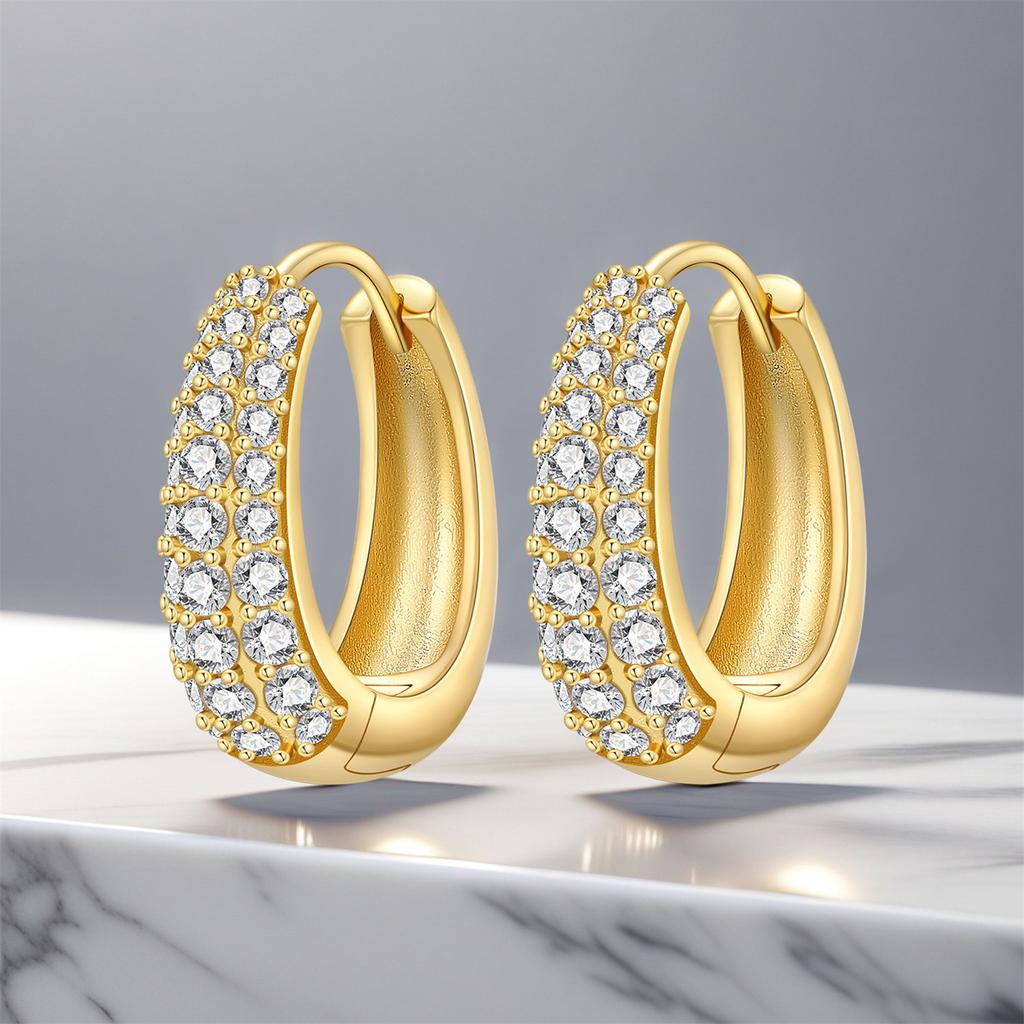 S925 Sterling Silver Golden Minimalist Foundation Earrings Hoop Earrings Women Jewelry Original Trendy Anniversary Gifts