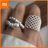 925 Sterling Silver Rings for Women Couple Minimalist Handmade Web Hollow Ring Fine Jewelry Gift Prevent Allergy