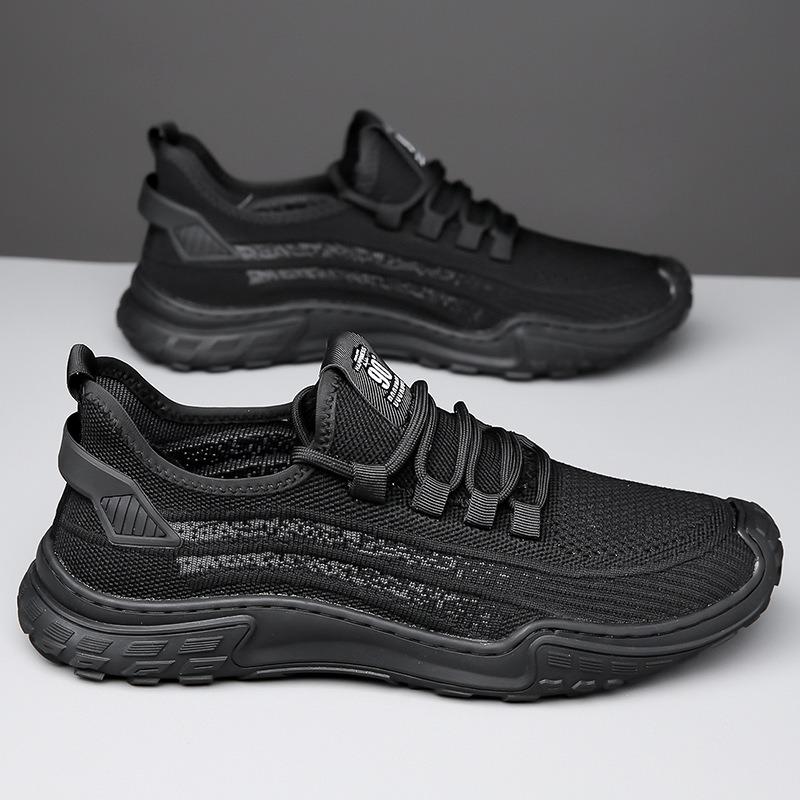 Sneakers men's summer new fly-woven mesh men's shoes breathable men's casual mesh shoes running shoes men
