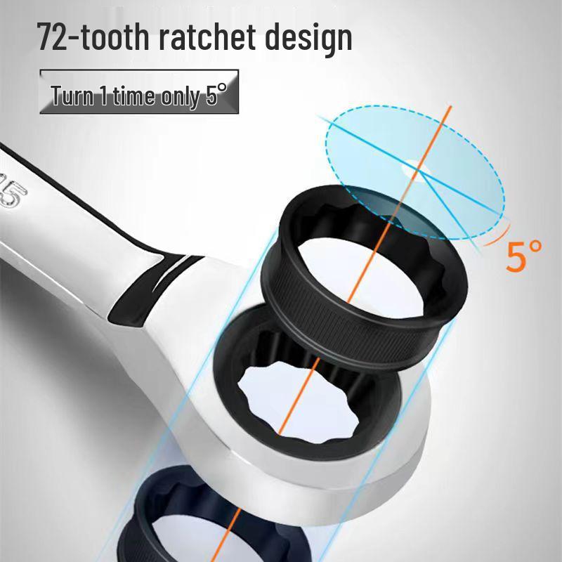 Dual-Headed 72-Tooth Ratchet Wrench Set - CE Certified Steel for Home & Automotive Repair