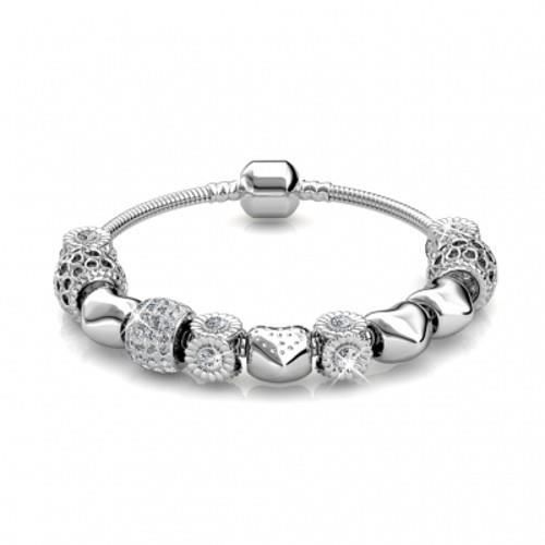 Armband - MYC Paris - Strahlender Anhänger - Silberfarben - Kristalle von Swarovski - 18 Karat gray