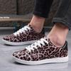 Fashion Plus Women Sneakers Breathable Students Casual Shoes Sports for Girls Flat Leather Leopard Print Shoes Vulcanize Desginer 2025