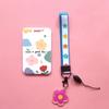 Fashion Flower Women Card Protector Cover Case Card Holder Neck Strap with Lanyard Badge Holder Work ID Card Bus ID Card Holder