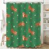 Tiger Print Shower Curtain Waterproof Fabric Decoration Home Bathroom Decor Green 3D Printing Bath Rug Set
