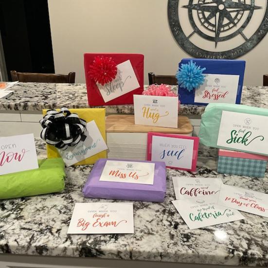 16Pcs/Set Open When Envelopes Letter Print Greeting Cards College Student Gift DIY Inspirational Quotes Cards