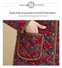 Women's Winter Floral Fleece-Lined Jacket - Thick Cotton Coat for Middle-Aged and Elderly, Long-Sleeved Cold Protection.