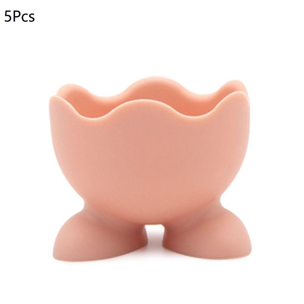 1/2/4Pcs Cute Creative Egg Cup Holder Plastic Eggs Holder with Feet Eggs Separator Boiled Eggs Container Kitchen Accessories