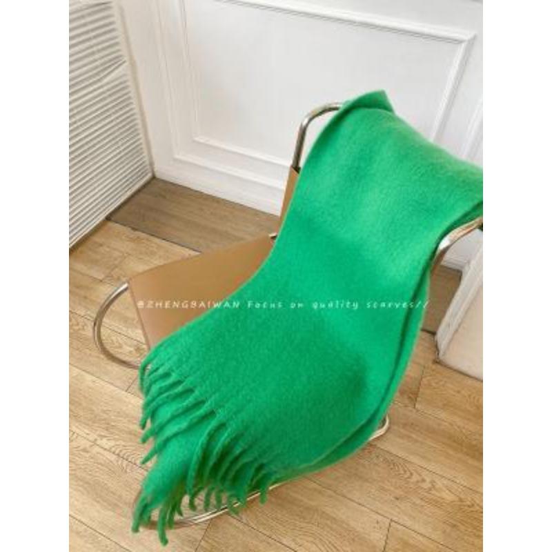 Limited-time snap-up price! Mohair fleece scarf women's 14 classic colors, warm in autumn and winter, soft and thickened scarf, solid color