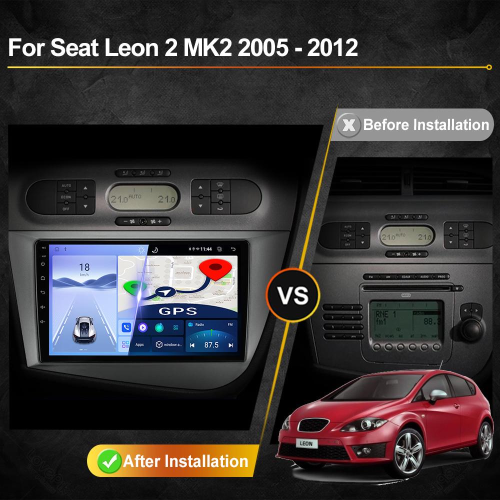 For Seat Leon 2 MK2 2005 - 2012 Android Car Radio Multimedia Video Player Navigation GPS Carplay Touch Screen Auto Stereo Intelligent Systems WIFI BT