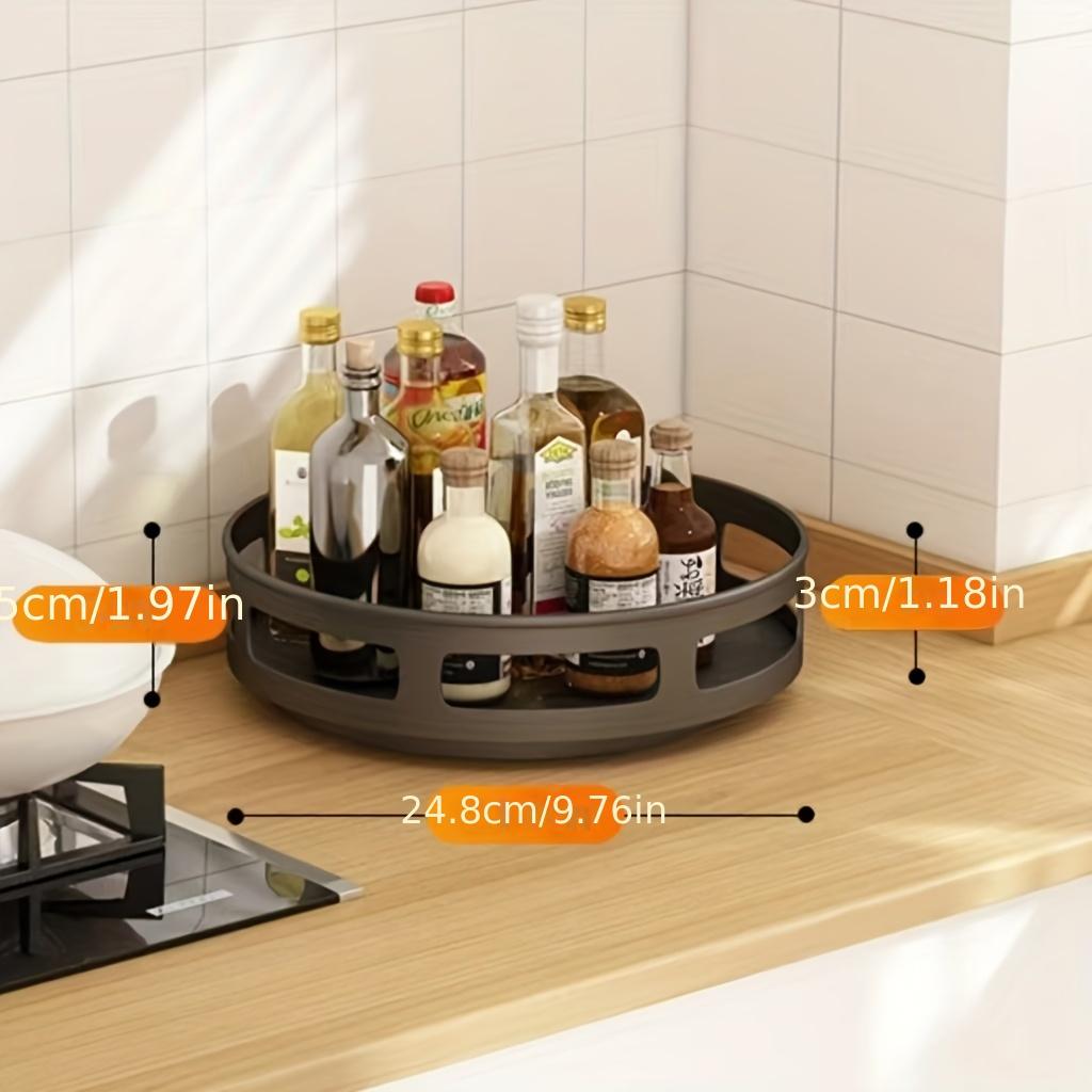 360 Degree Rotating Kitchen Spice Rack Storage Organizer Oil Salt Sauce Vinegar Bottle Holder