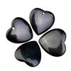 Natural Obsidian Heart Pendant 3-4cm Heart-Shaped Ornament Accessory